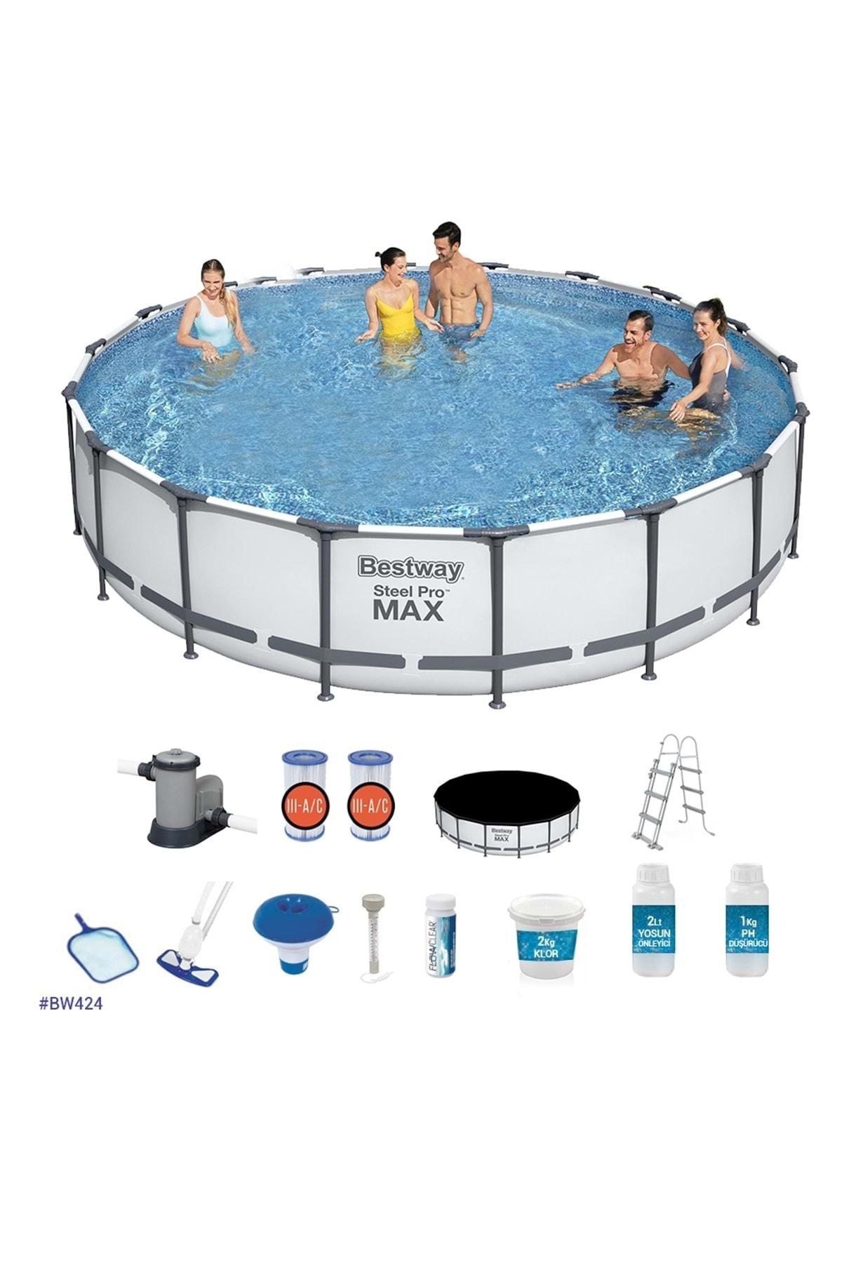Bestway Prefabrik Havuz Seti 549cm X 122 cm Bw424